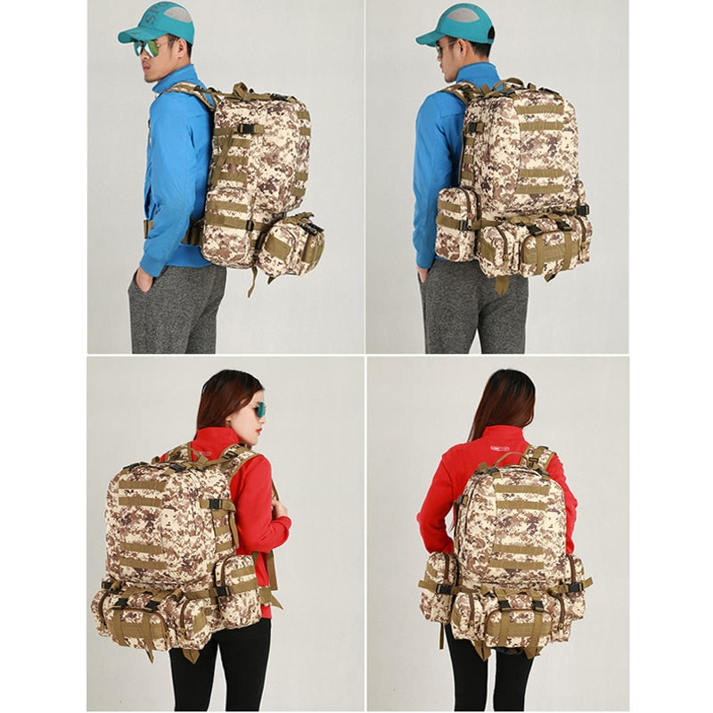 Men's 4 in 1 Tactical Style Multi-Pocket Backpack - Happy Health Star