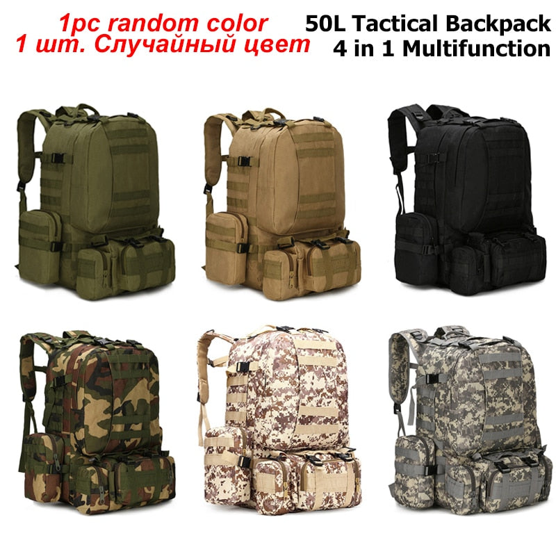 Men's 4 in 1 Tactical Style Multi-Pocket Backpack - Happy Health Star